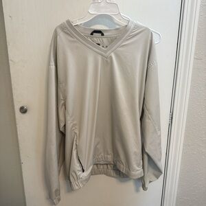 Nike Men's Light Gray V-Neck Sweater